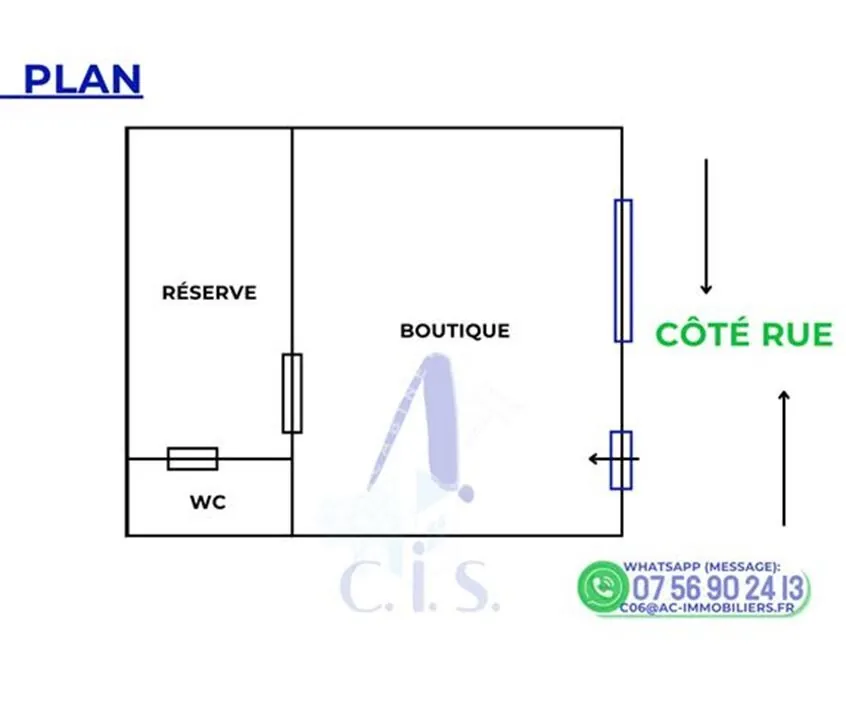 Local commercial de 20m² à louer à Beaulieu-sur-mer, emplacement stratégique 