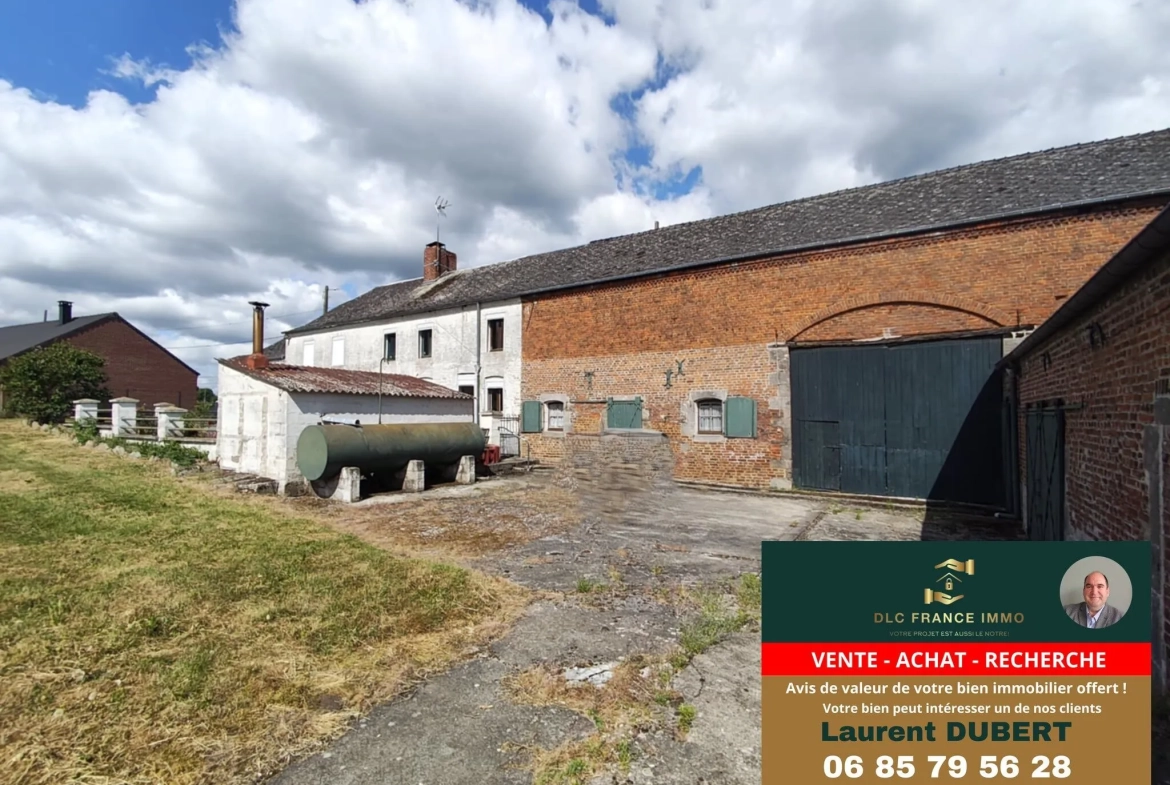 Ancienne ferme avec dépendances à Noyelles-sur-Sambre - 172 m² habitables, terrain de 1496 m² 