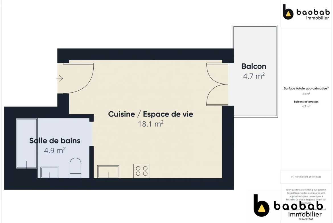 Studio à vendre à LES DESERTS - La Feclaz, résidence avec piscine et vue montagne 