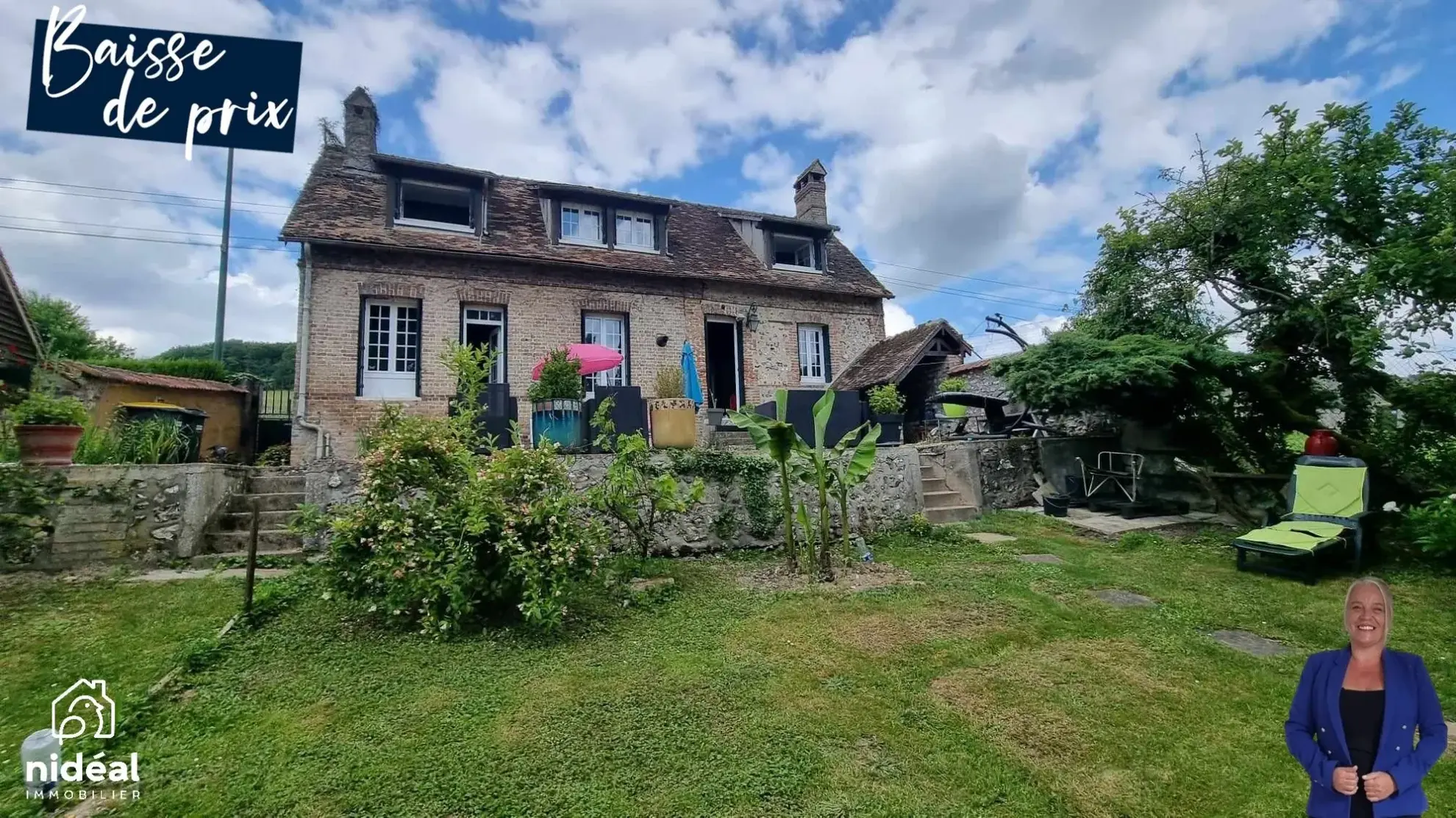 Maison en pierres de 84 m² à Harquency – 3 chambres, terrasse et vue dégagée 