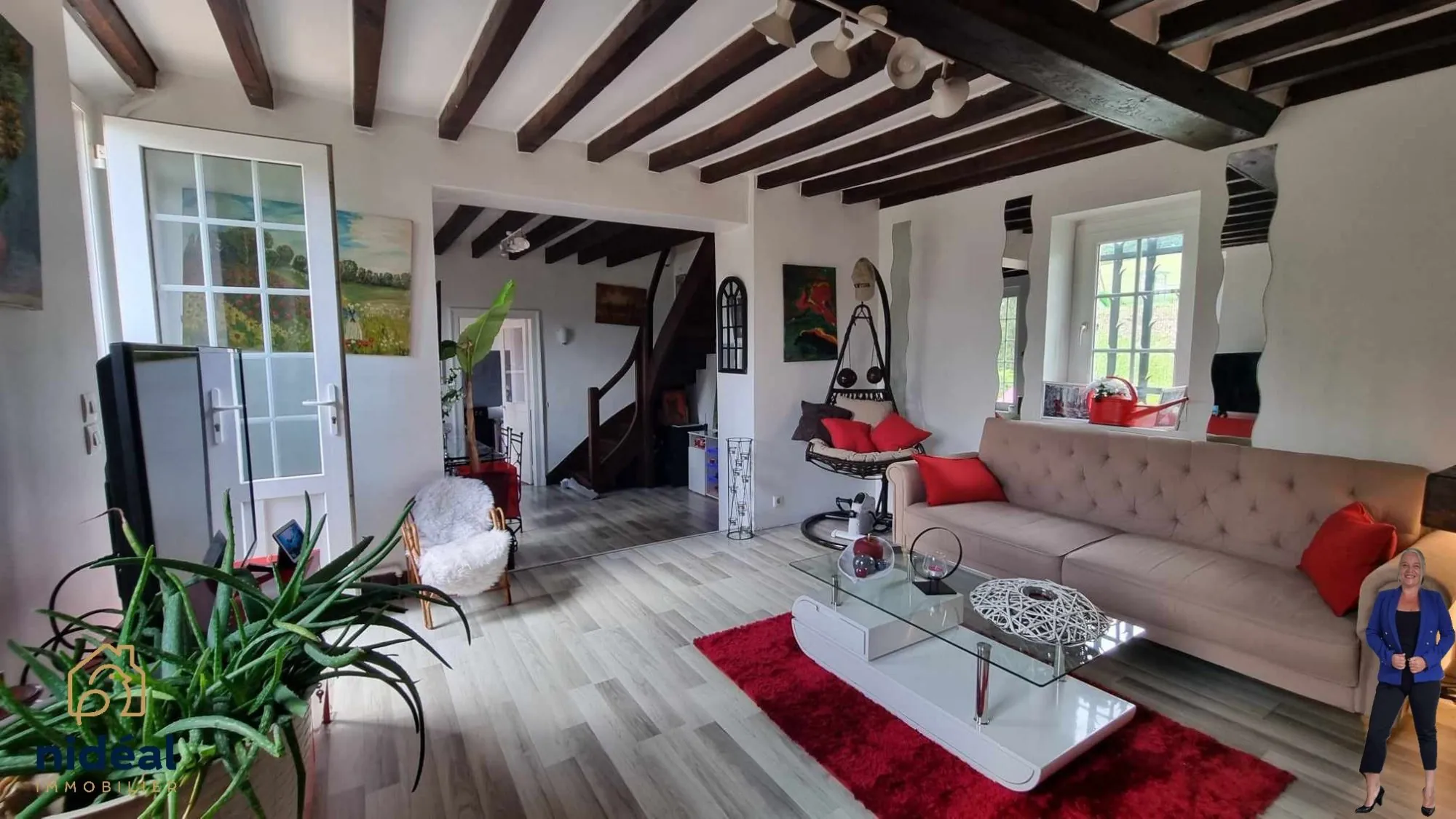 Maison en pierres de 84 m² à Harquency – 3 chambres, terrasse et vue dégagée 