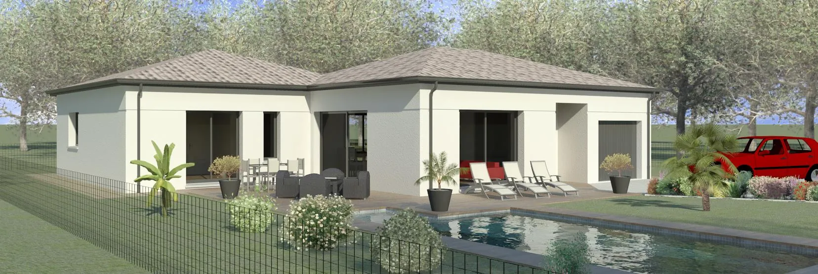 Maison neuve 100 m² RE 2020 avec garage à Nailloux 