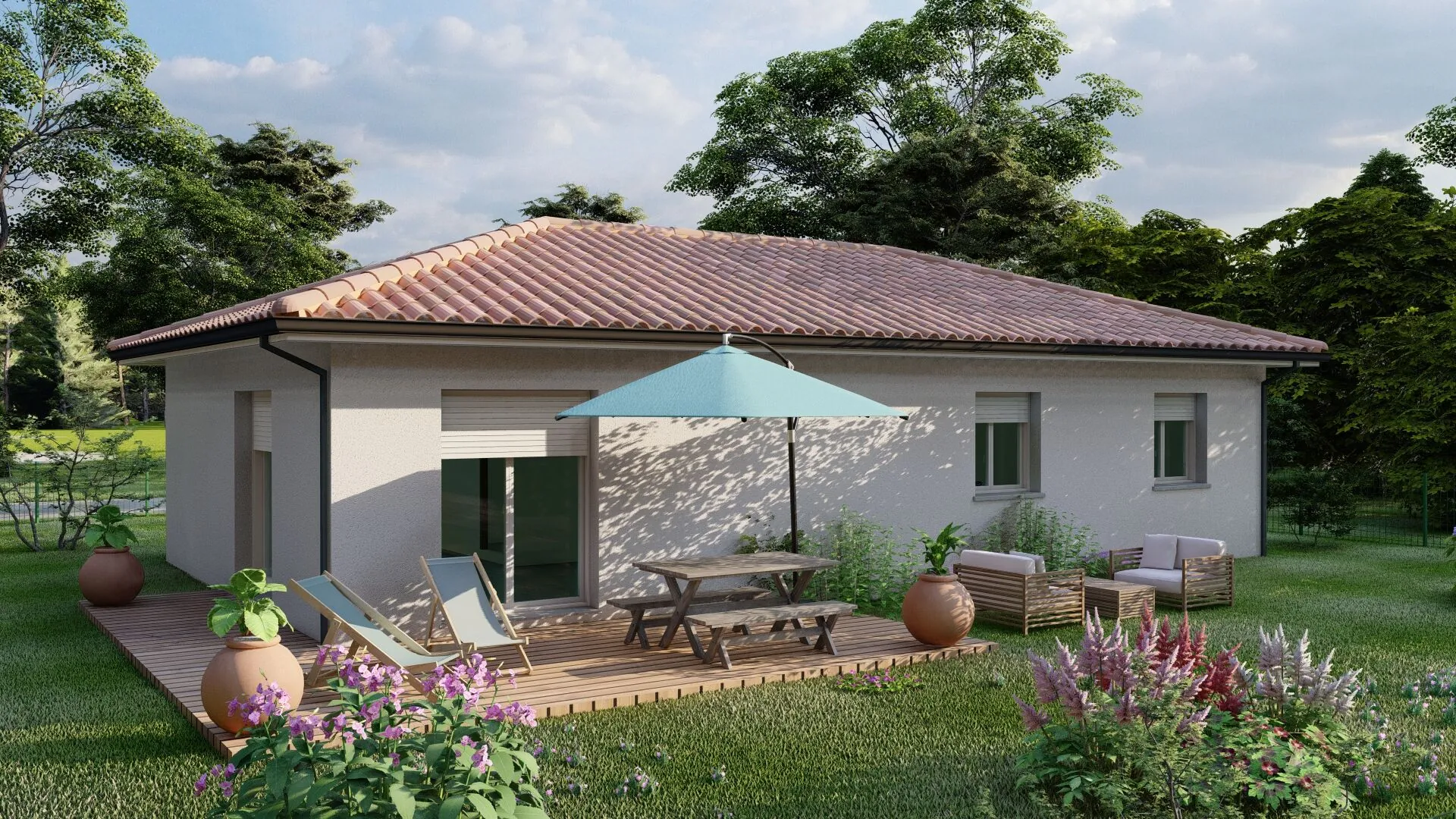 Construction de Maison Sur Mesure de 85 m² avec 3 Chambres à Pontonx-sur-l'Adour 