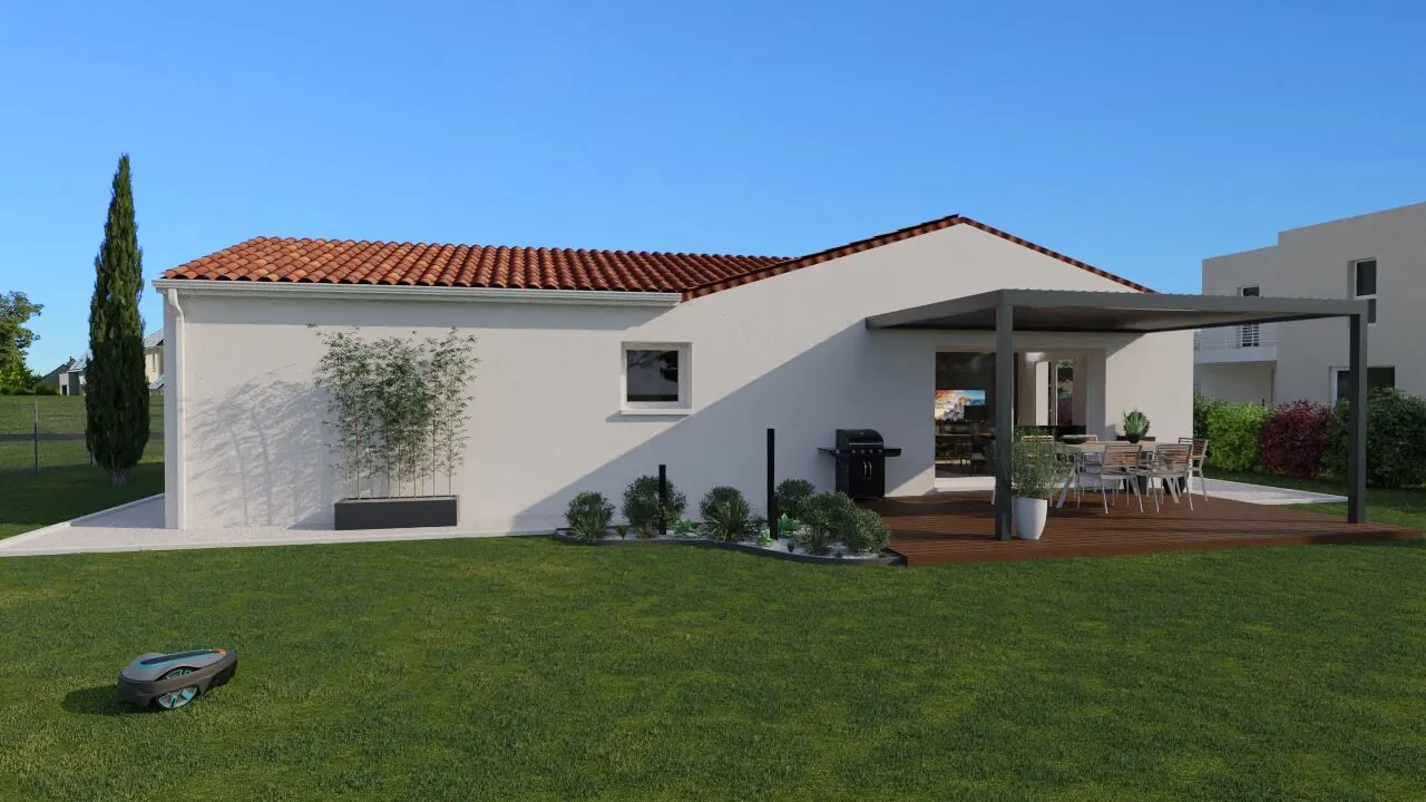 Maison Moderne en L avec Garage à Availles-en-Châtellerault - Conception Personnalisable 