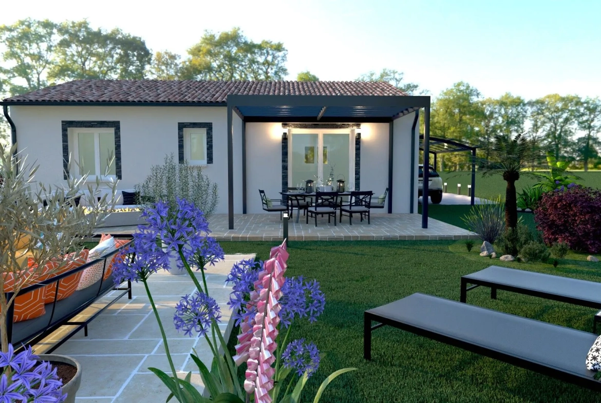 Maison neuve 2 chambres de 66 m² à Grignols dans le Sud-Ouest 