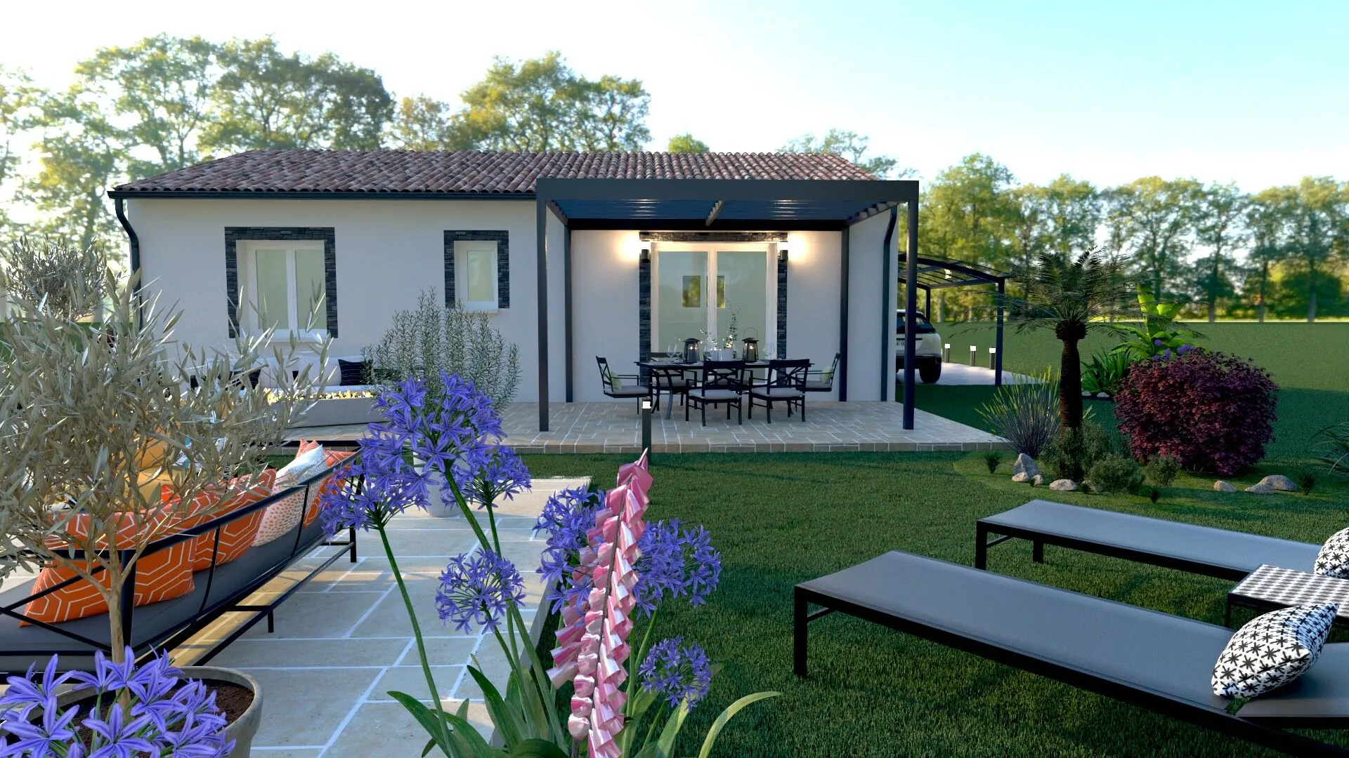 Maison neuve 2 chambres de 66 m² à Grignols dans le Sud-Ouest 