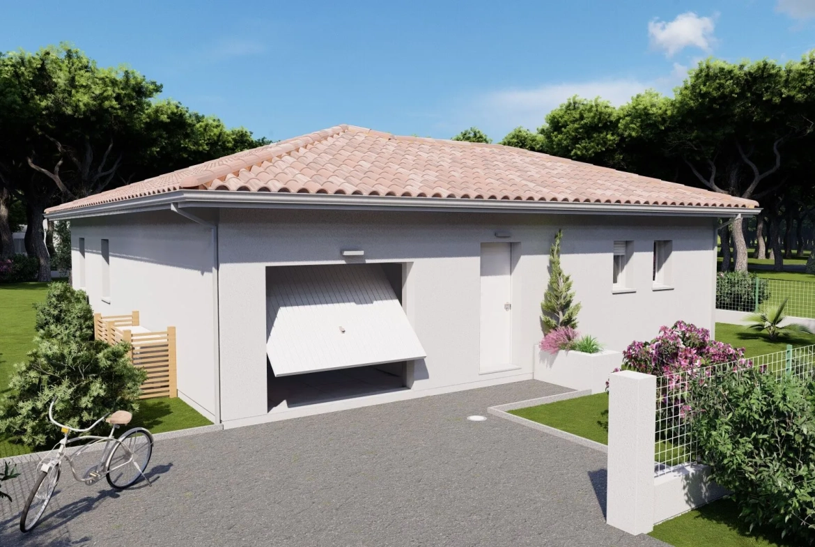Construction maison moderne sur terrain à Campagne - 87m², 3 chambres 