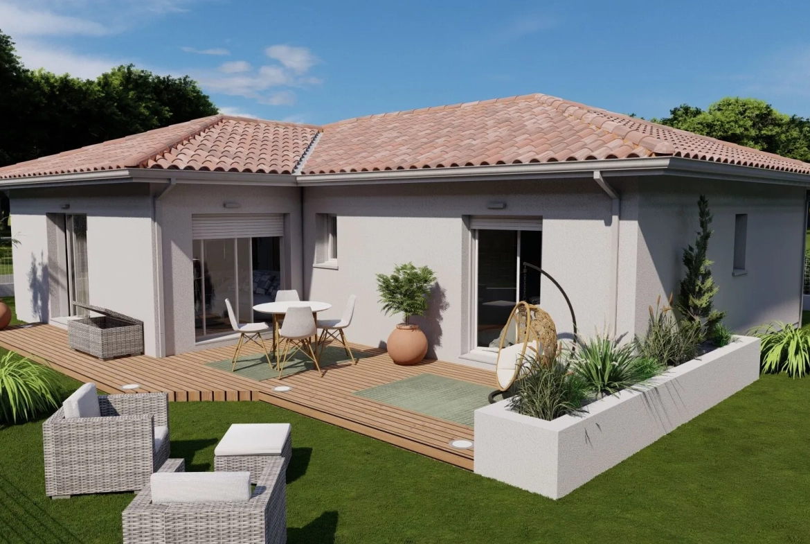 Construction maison moderne sur terrain à Campagne - 87m², 3 chambres 