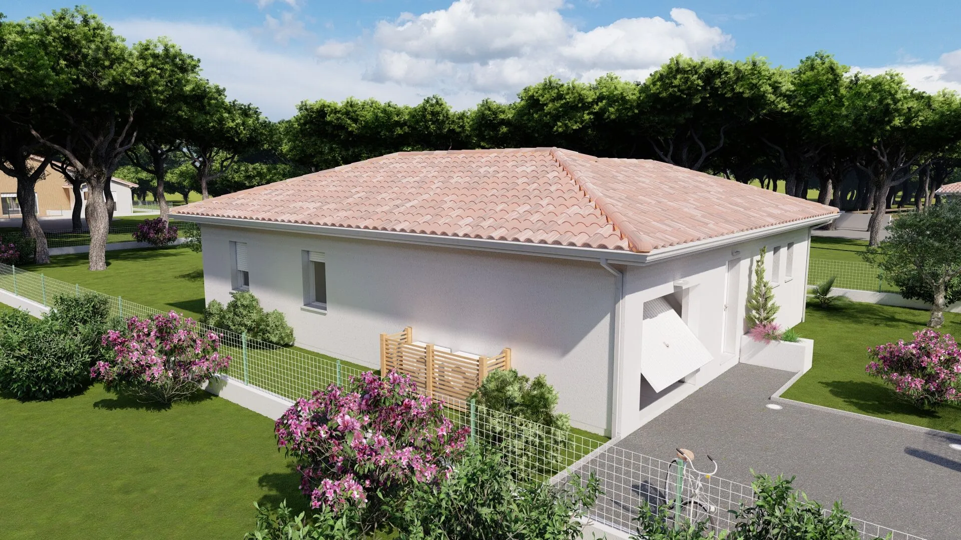 Construction maison moderne sur terrain à Campagne - 87m², 3 chambres 