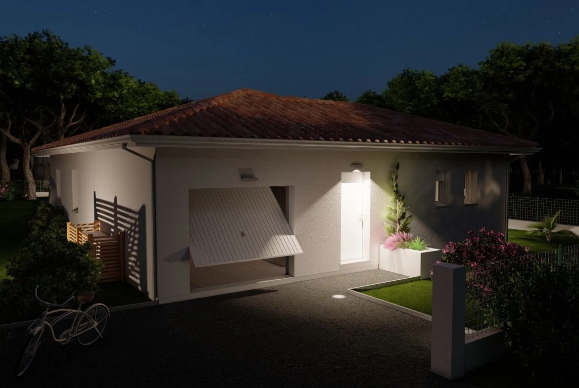 Construction maison moderne sur terrain à Campagne - 87m², 3 chambres 