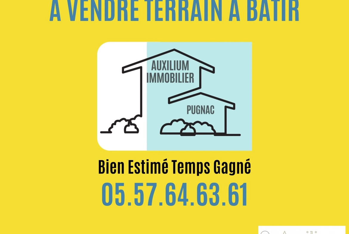 Terrain à bâtir de 1300 m² à Bourg-sur-Gironde, environnement calme 
