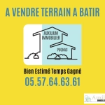 Terrain à bâtir de 1300 m² à Bourg-sur-Gironde, environnement calme