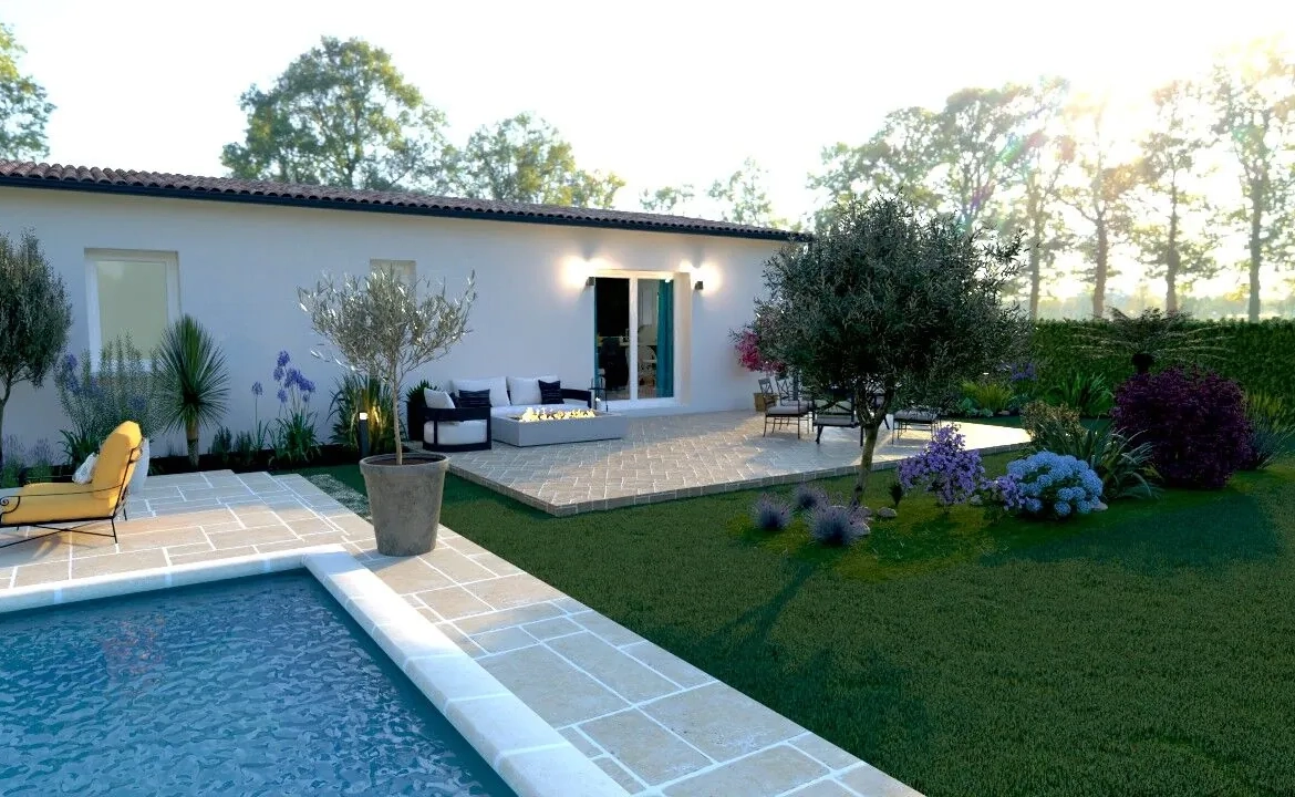 Terrain constructible à Beauziac avec maison 3 chambres et garage à partir de 139 661 € 