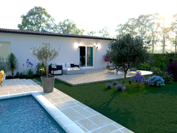 Terrain constructible à Beauziac avec maison 3 chambres et garage à partir de 139 661 €