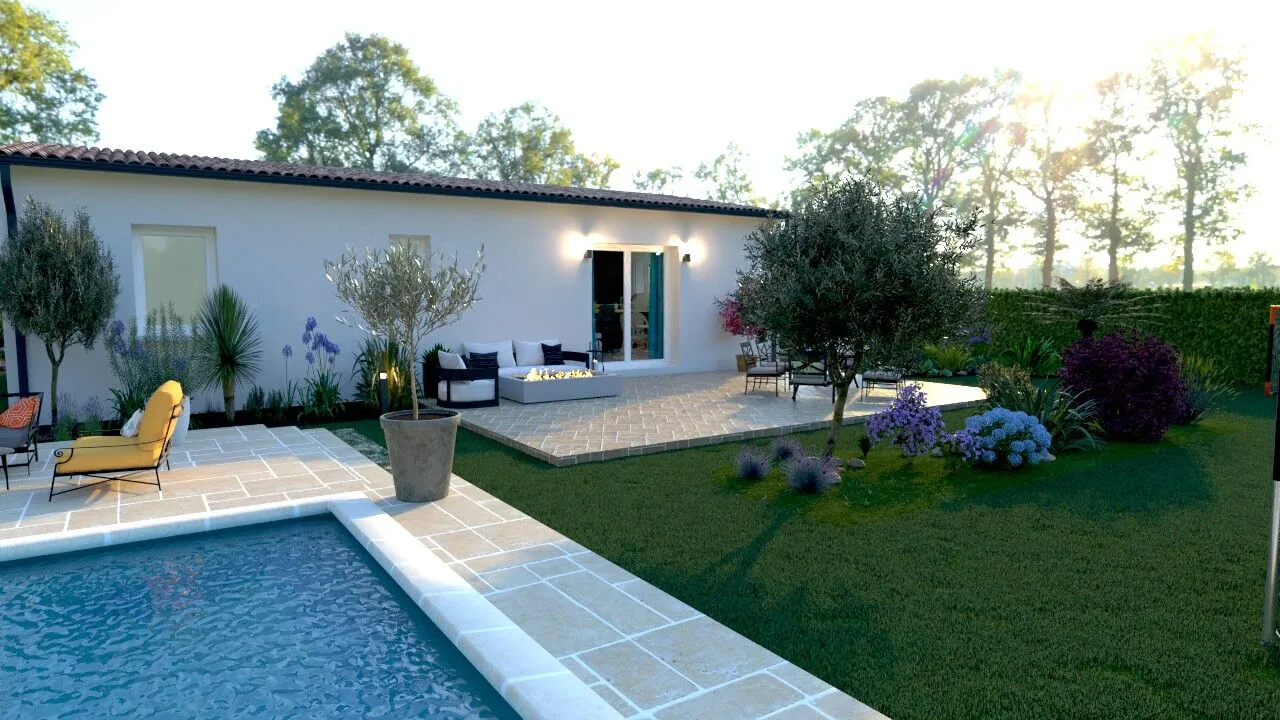 Terrain constructible à Beauziac avec maison 3 chambres et garage à partir de 139 661 € 