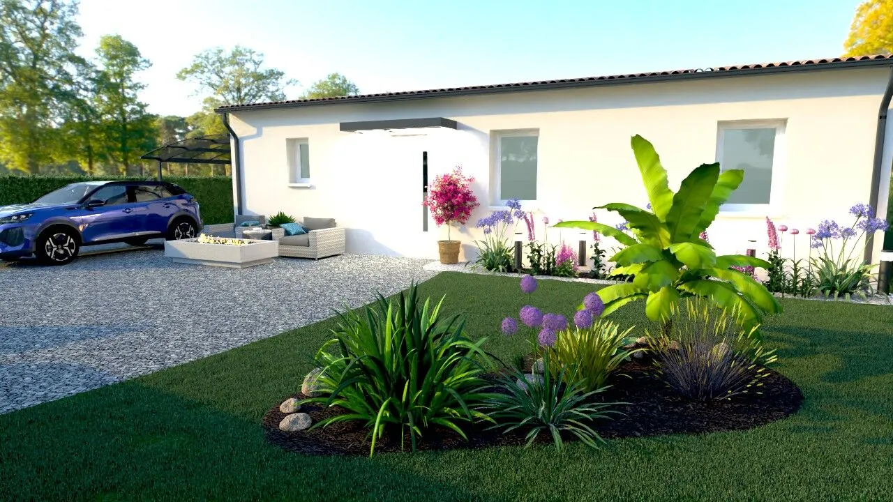 Terrain constructible à Beauziac avec maison 3 chambres et garage à partir de 139 661 € 