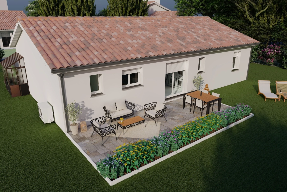 Maison moderne de 95 m² à Flaugeac avec terrain et cellier 