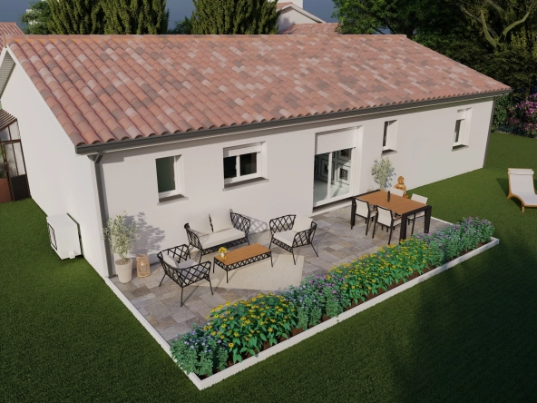 Maison moderne de 95 m² à Flaugeac avec terrain et cellier
