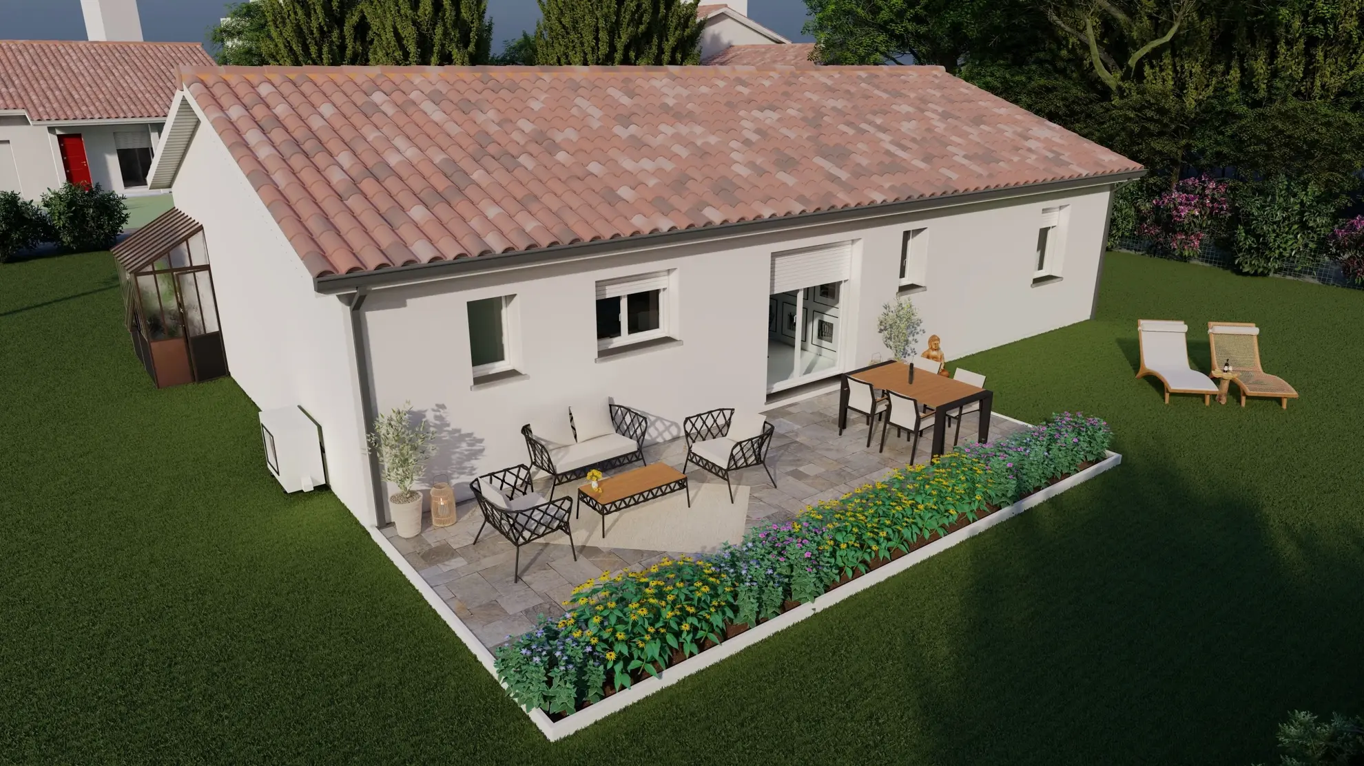 Maison moderne de 95 m² à Flaugeac avec terrain et cellier 