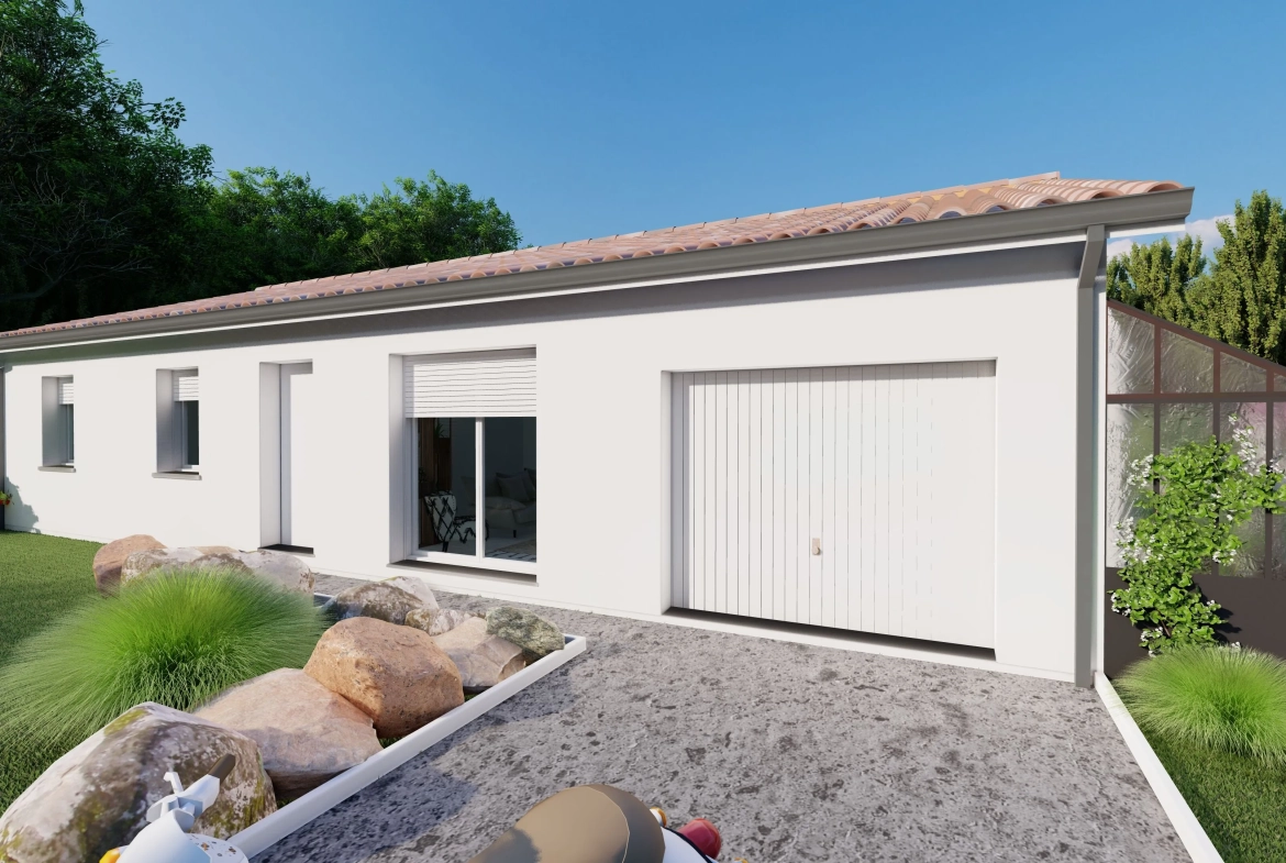 Maison moderne de 95 m² à Flaugeac avec terrain et cellier 