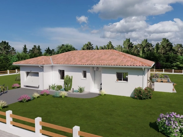 Maison sur-mesure à Maurrin avec 3 chambres, garage et grande pièce lumineuse