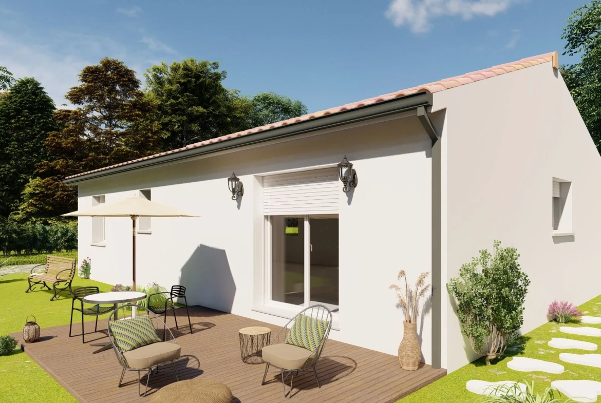 Maison neuve à Lalinde, modèle LIMA avec 3 chambres sur terrain de 950 m² 