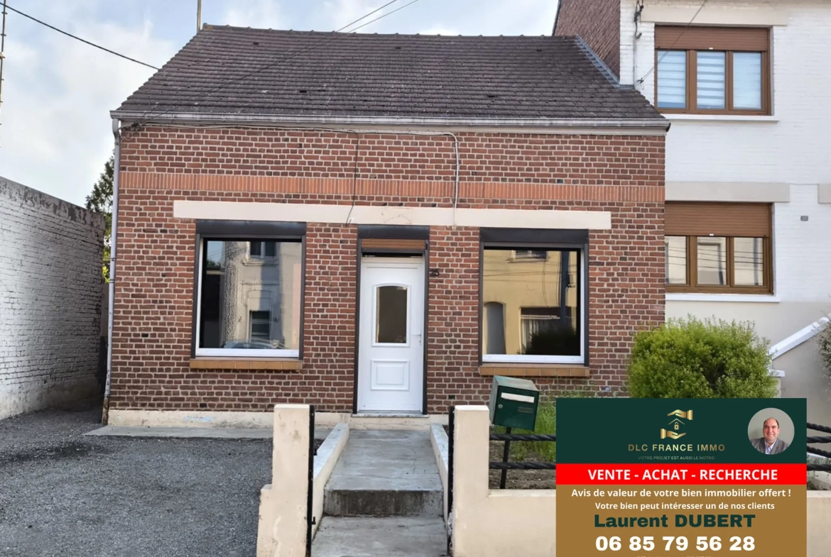 Maison de plain-pied à vendre à Aulnoye-Aymeries avec grand terrain 
