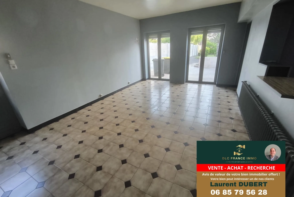 Maison de plain-pied à vendre à Aulnoye-Aymeries avec grand terrain 