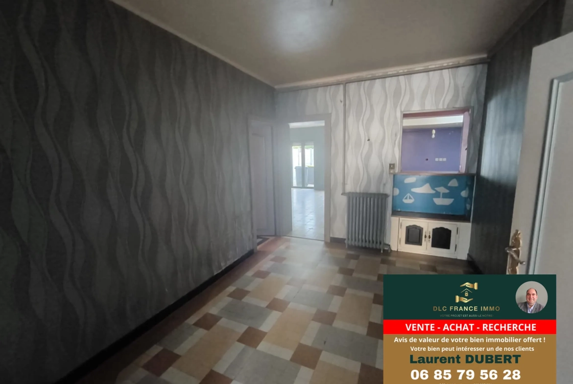 Maison de plain-pied à vendre à Aulnoye-Aymeries avec grand terrain 