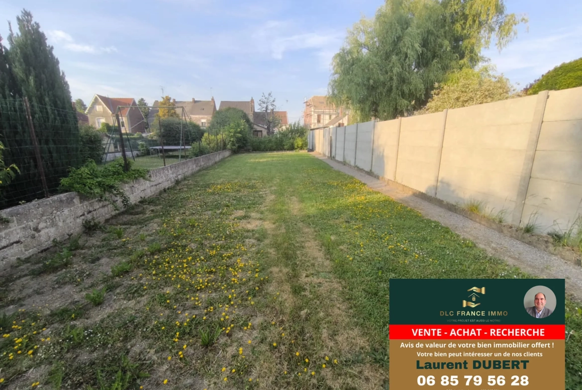 Maison de plain-pied à vendre à Aulnoye-Aymeries avec grand terrain 