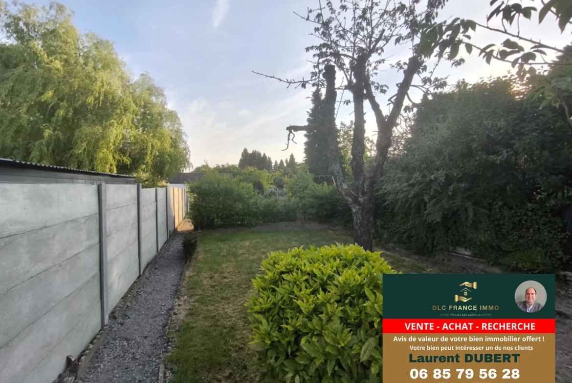 Maison de plain-pied à vendre à Aulnoye-Aymeries avec grand terrain 