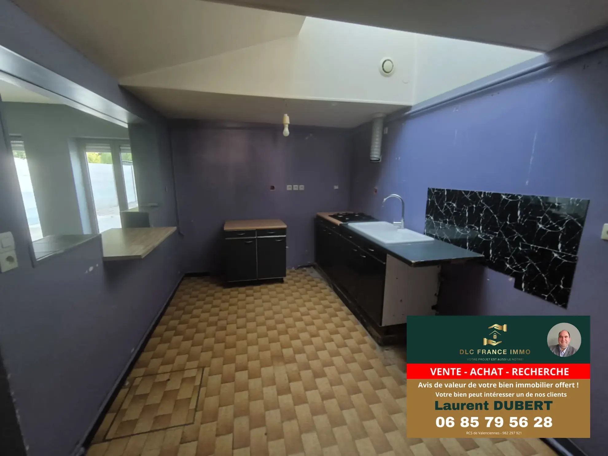 Maison de plain-pied à vendre à Aulnoye-Aymeries avec grand terrain 