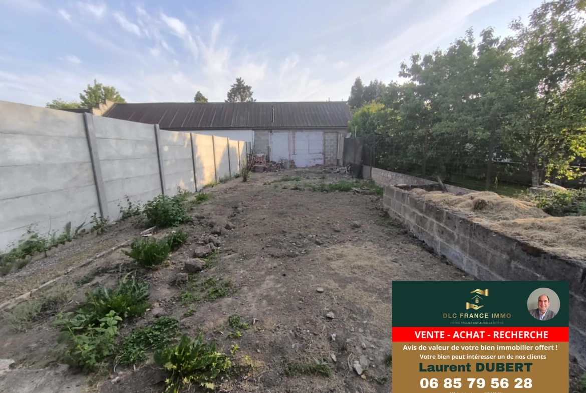 Maison de plain-pied à vendre à Aulnoye-Aymeries avec grand terrain 