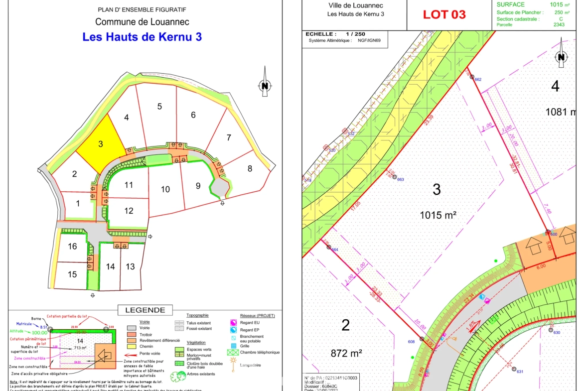 Terrain à bâtir de 1015 m² à Louannec - Côte de Granit Rose 
