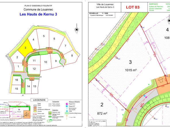 Terrain à bâtir de 1015 m² à Louannec - Côte de Granit Rose