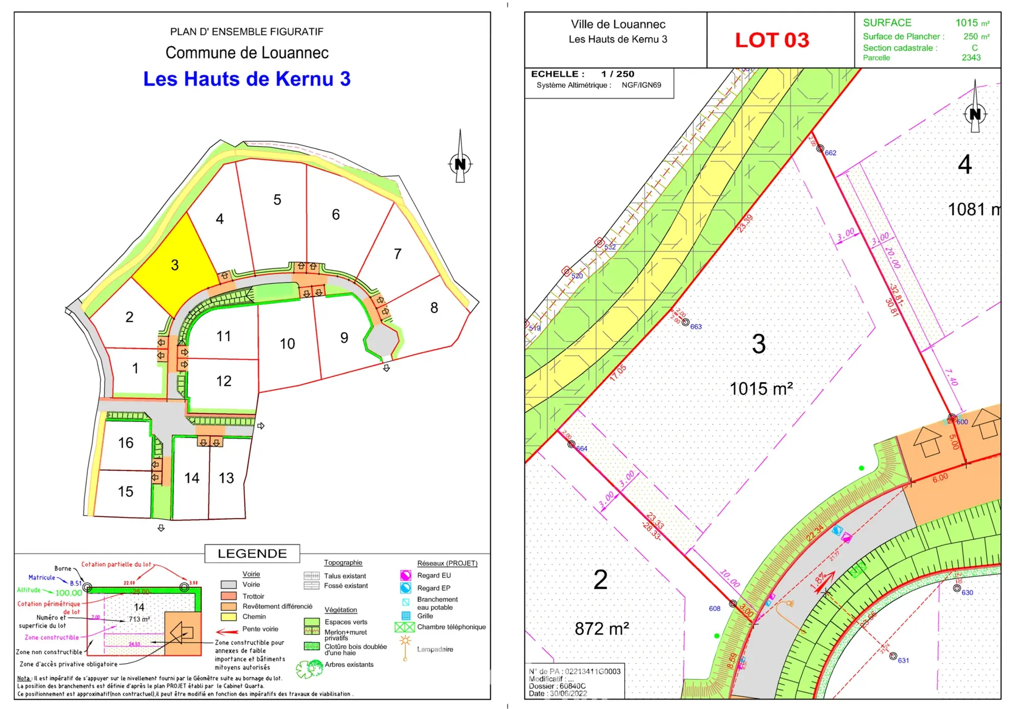 Terrain à bâtir de 1015 m² à Louannec - Côte de Granit Rose 