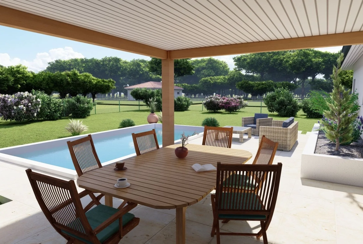 Maison neuve 3 chambres avec terrasse à Miramont Sensacq 
