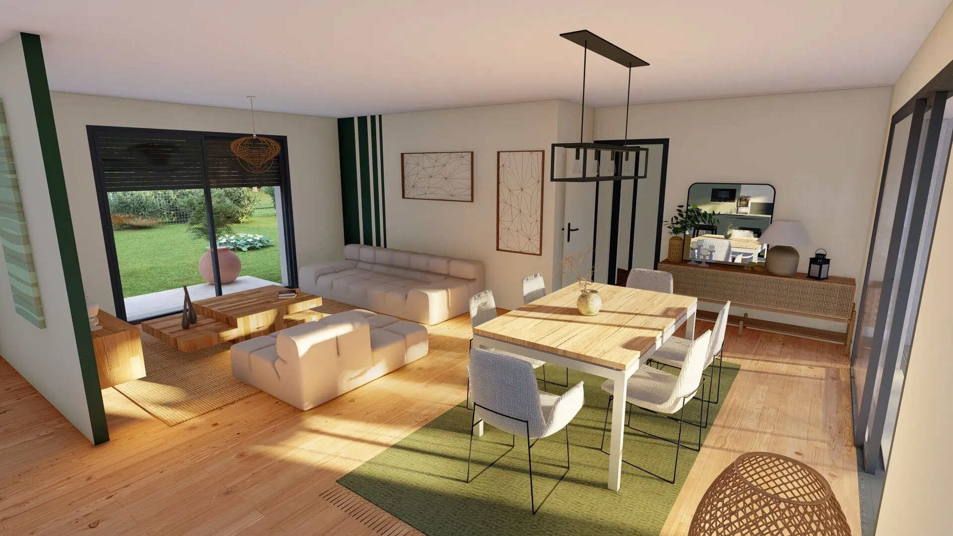 Maison neuve 3 chambres avec terrasse à Miramont Sensacq 