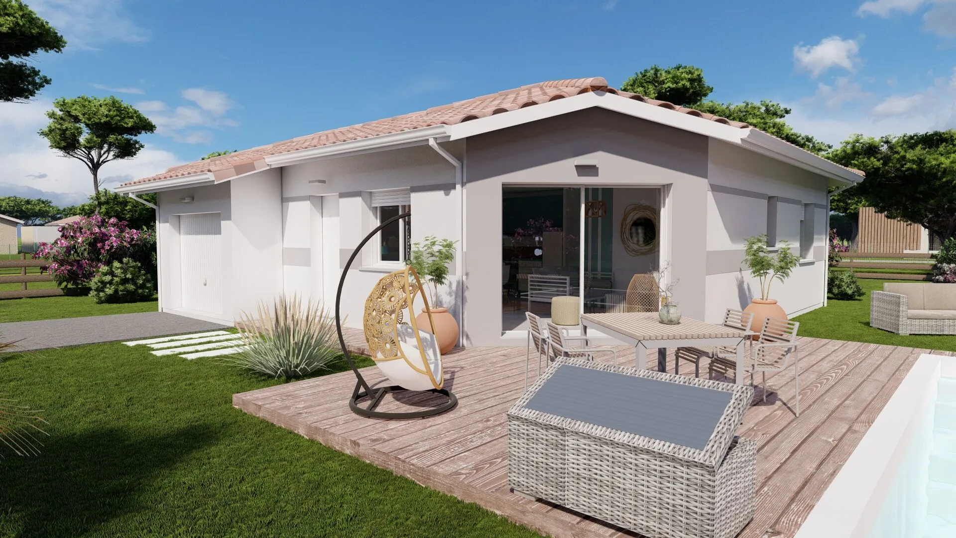 Maison neuve 3 pièces avec garage à Castets - Confort et personnalisation 