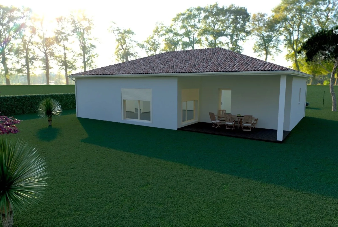 Maison neuve 3 chambres avec grande pièce de vie et terrasse à Uzeste près de Bazas 