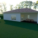 Maison neuve 3 chambres avec grande pièce de vie et terrasse à Uzeste près de Bazas