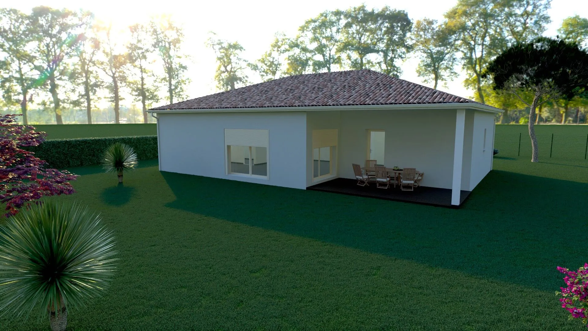 Maison neuve 3 chambres avec grande pièce de vie et terrasse à Uzeste près de Bazas 