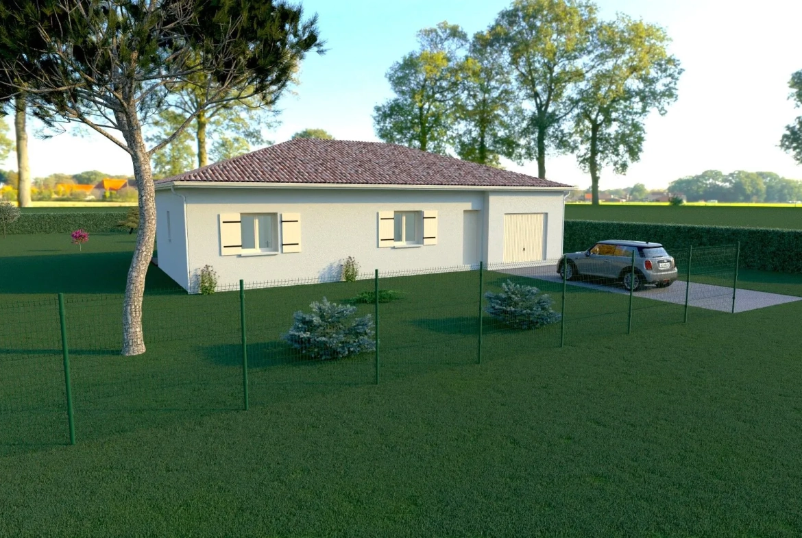 Maison neuve 3 chambres avec grande pièce de vie et terrasse à Uzeste près de Bazas 