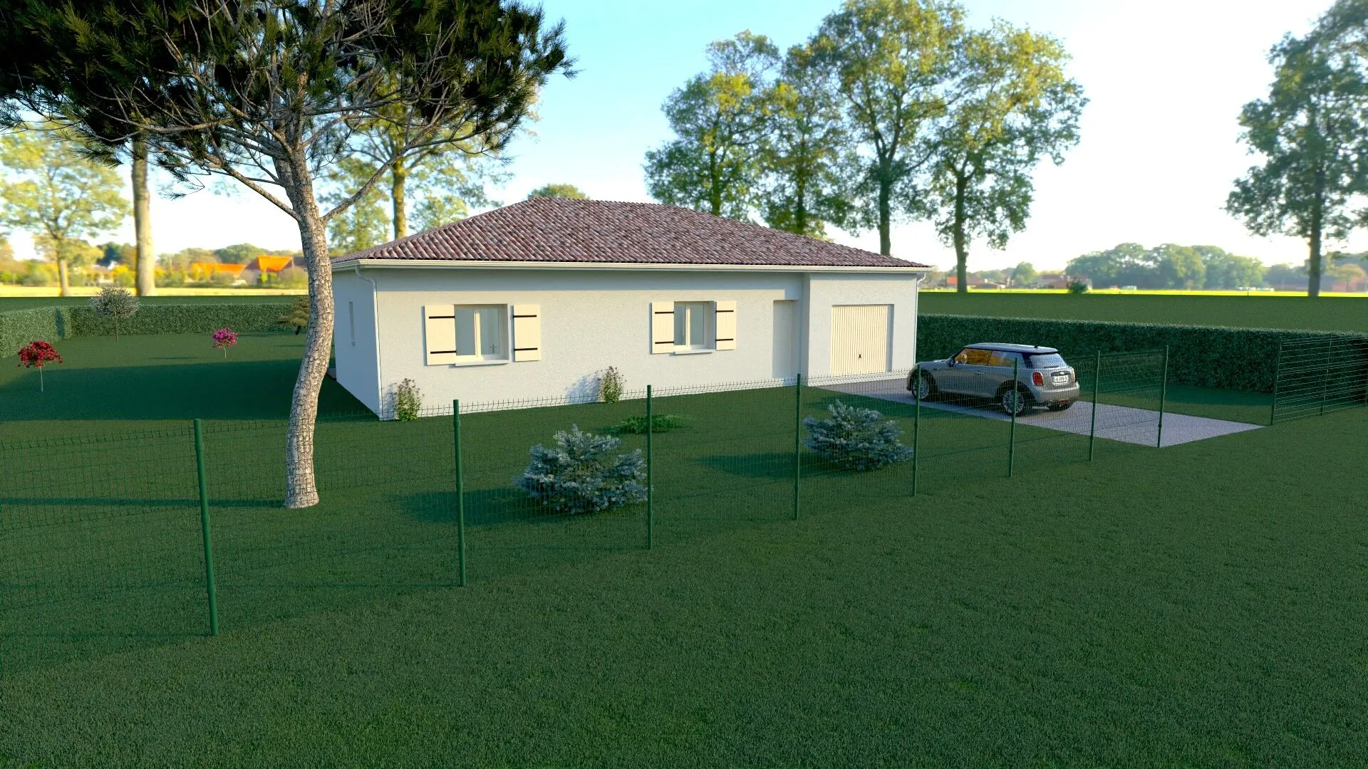 Maison neuve 3 chambres avec grande pièce de vie et terrasse à Uzeste près de Bazas 