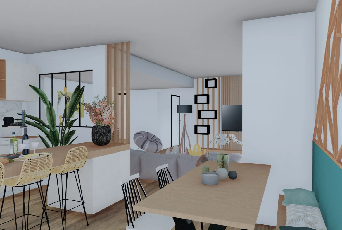 Maison neuve 3 chambres avec grande pièce de vie et terrasse à Uzeste près de Bazas 