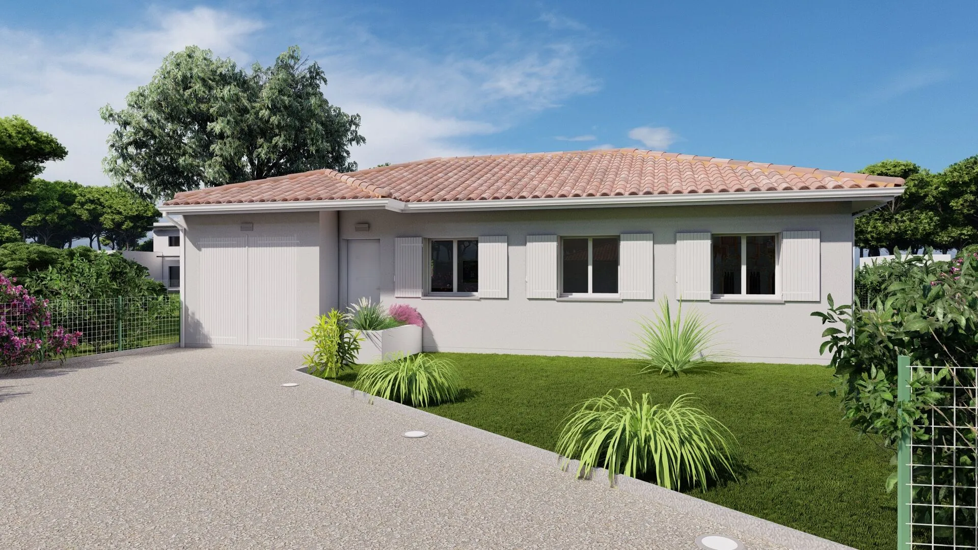 Maison neuve 3 chambres avec garage à Narrosse près de Dax 