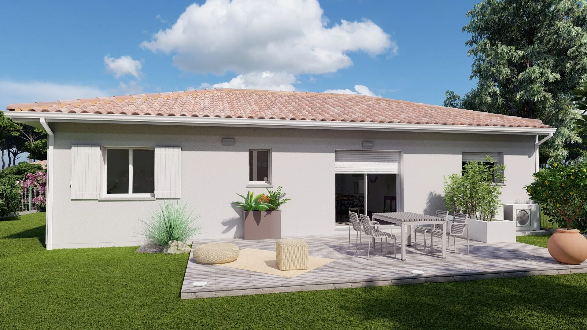 Maison neuve 3 chambres avec garage à Narrosse près de Dax 