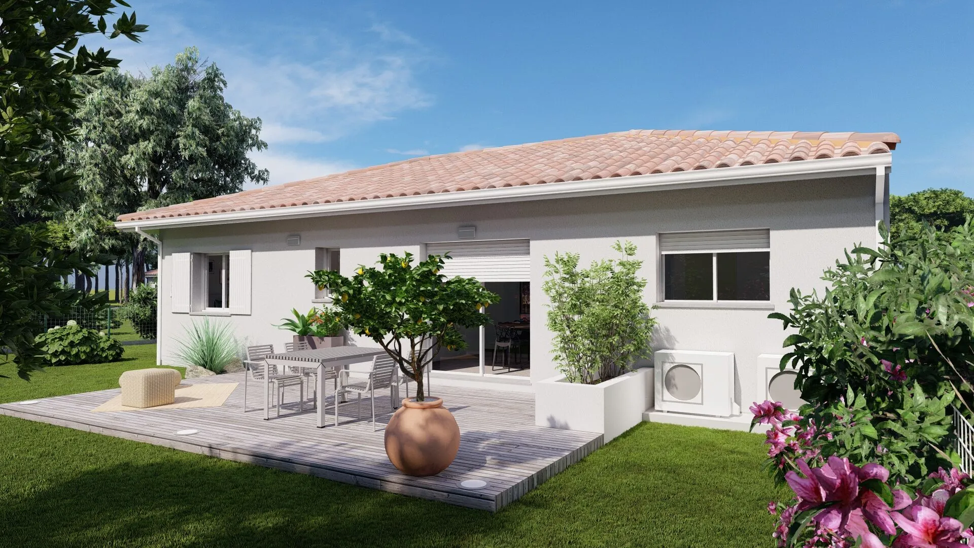 Maison neuve 3 chambres avec garage à Narrosse près de Dax 