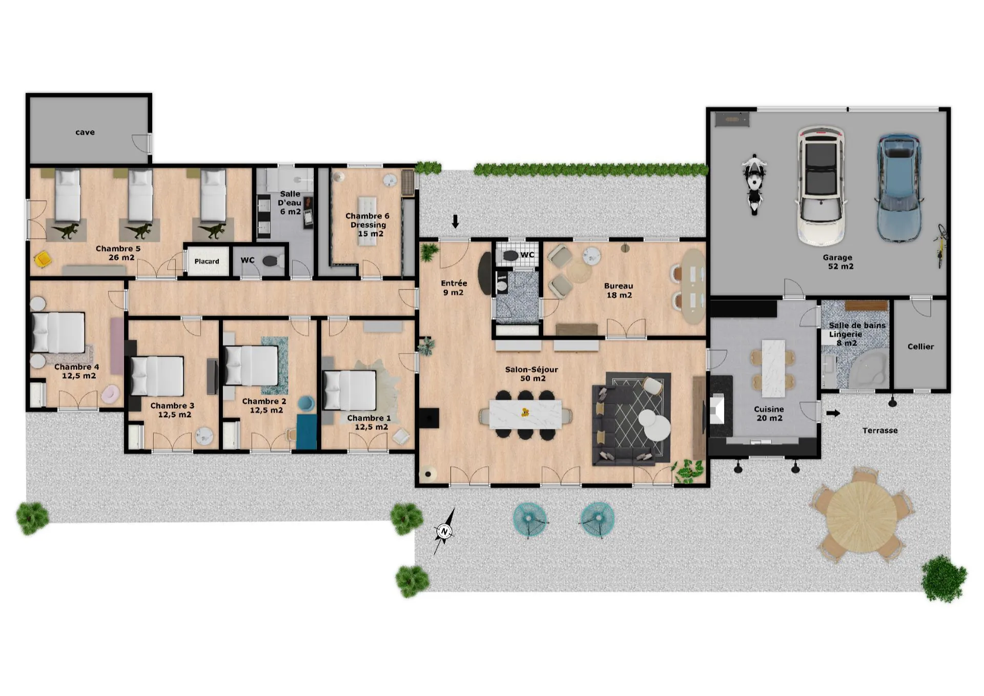 Maison de 222 m² avec grand terrain et vue dégagée à Châtillon-sur-Thouet 
