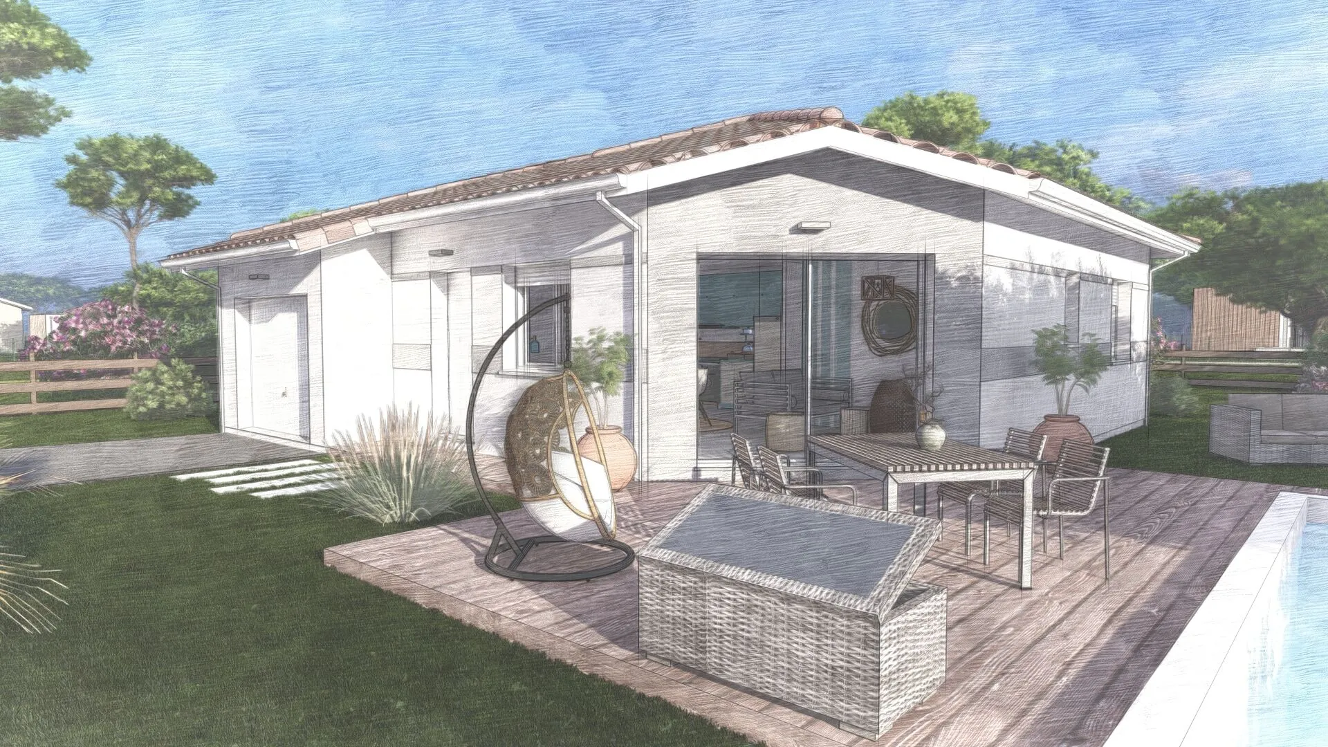 Maison 2 chambres neuve à Maurrin dans un environnement calme 